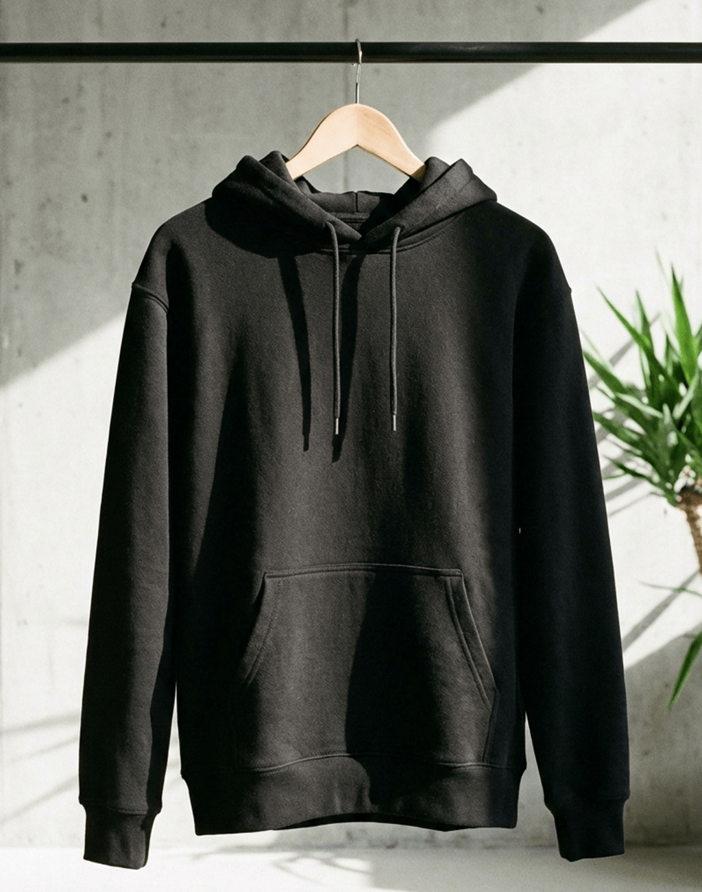 Premium Black Hoodie - Premium Cotton