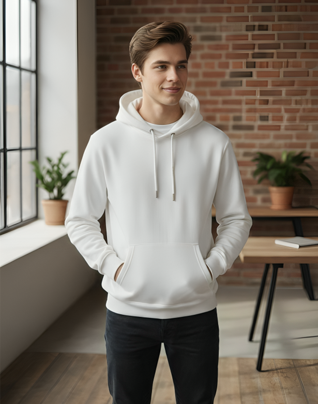 Empire Classic White Hoodie – Premium Cotton