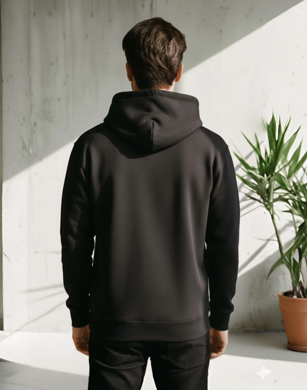 Premium Black Hoodie - Premium Cotton